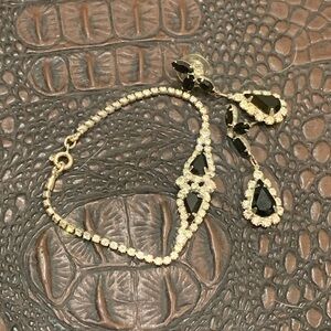 Elegant Black Teardrop Jewelry Set